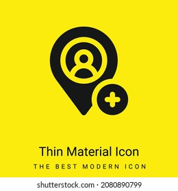 Add Location minimal bright yellow material icon