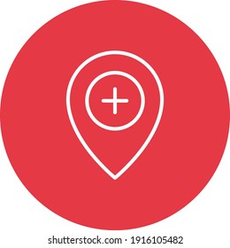 Add, location, pin icon vector image. Can also be used for Maps and Location. Suitable for use on web apps, mobile apps and print media.