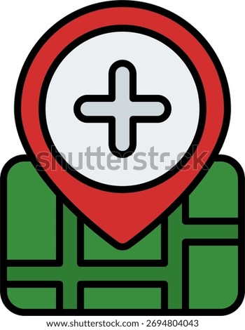 Add location vector design in modern style, map pin and destination marker concept, GPS navigation illustration. Filled Line Icon