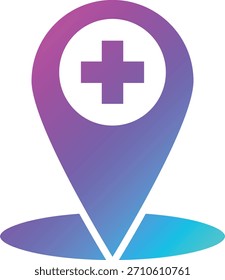 Adicionar localização Ilustração de design de ícone de vetor