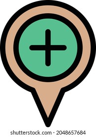 add location vector line colour icon