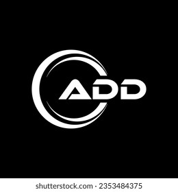 ADD Logo Design, Inspiration for a Unique Identity. Modern Elegance and Creative Design. Watermark Your Success with the Striking this Logo.