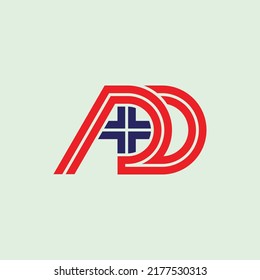 ADD Logo with Plus Sign Shape