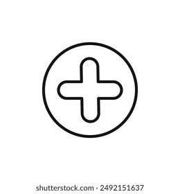Add logo sign vector outline