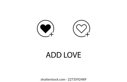 Add love double icon design stock illustration