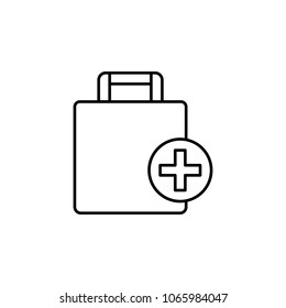 add luggage icon. Element of simple icon for websites, web design, mobile app, info graphics. Thin line icon for website design and development, app development on white background