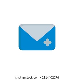 add mail icon isolated on white background