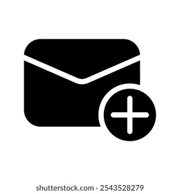 Add Mail Icon Vector Symbol Design Illustration