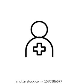 Add Man Figure vector illustration. A flat illustration design of Add Man Figure icon on a white background.