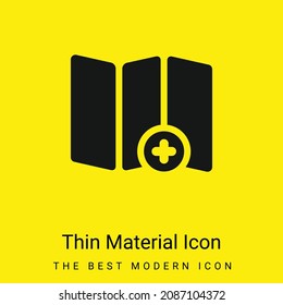 Añadir al mapa un icono de material amarillo brillante mínimo