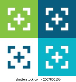 Add Mark Flat four color minimal icon set