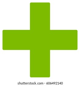 Add Math Operation vector icon. Flat eco green symbol. Pictogram is isolated on a white background. Designed for web and software interfaces.
