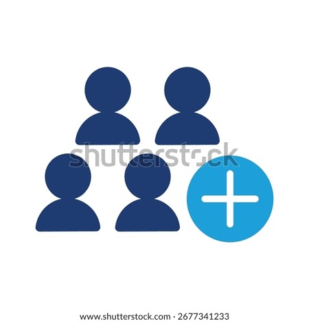 add member colored icon vector design good for web or mobile app