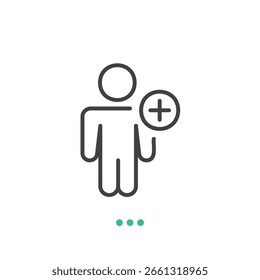 ícone Adicionar membros. Vetor de ícone de linha fina