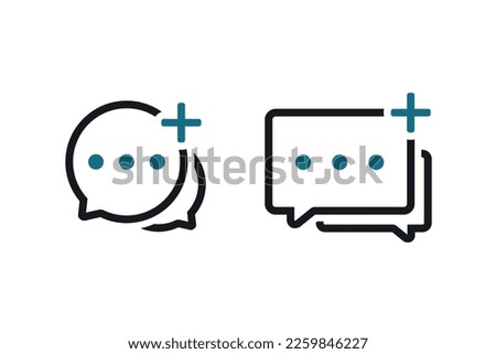 Add message chat icon. Illustration vector