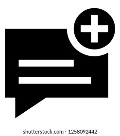 Add message glyph icon 