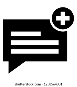 Add message glyph icon