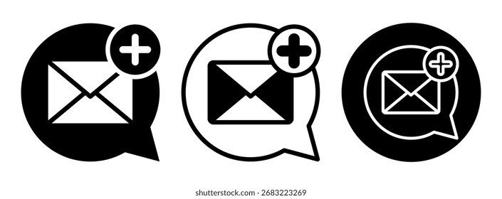 Symbol für die Nachrichtensymbolsammlung hinzufügen - Glyphe und Vektorgrafik gemischt