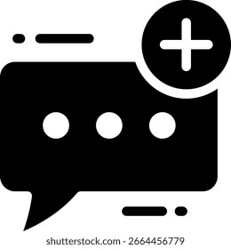 Ícone Adicionar Mensagem: Novo Chat, Símbolo de Notificação