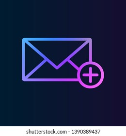 Add Message nolan icon. Simple thin line, outline vector of web icons for UI and UX, website or mobile application