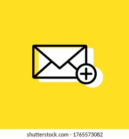 Add message simple vector icon illustration