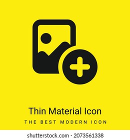 Añadir un icono de material amarillo brillante mínimo