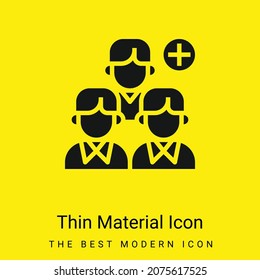 Añadir un icono de material amarillo brillante mínimo
