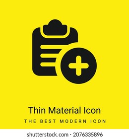 Añadir un icono de material amarillo brillante mínimo