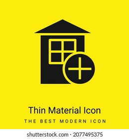 Añadir un icono de material amarillo brillante mínimo
