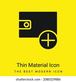 Añadir un icono de material amarillo brillante mínimo