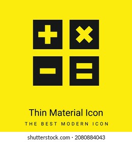 Añadir un icono de material amarillo brillante mínimo