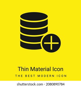 Añadir un icono de material amarillo brillante mínimo