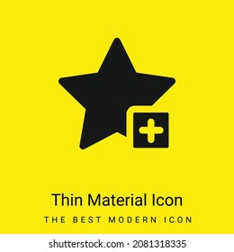 Añadir un icono de material amarillo brillante mínimo