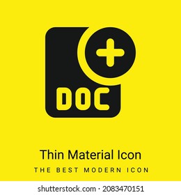 Add minimal bright yellow material icon