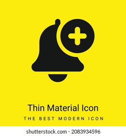 Añadir un icono de material amarillo brillante mínimo