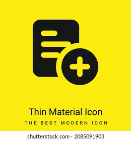 Add minimal bright yellow material icon