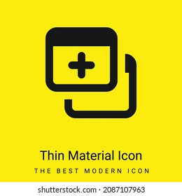 Add minimal bright yellow material icon