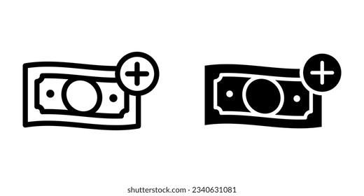 Add Money icon. sign for mobile concept and web design. vector illustration