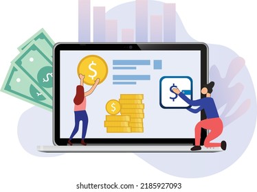 Add Money To Wallet Vector Illustration