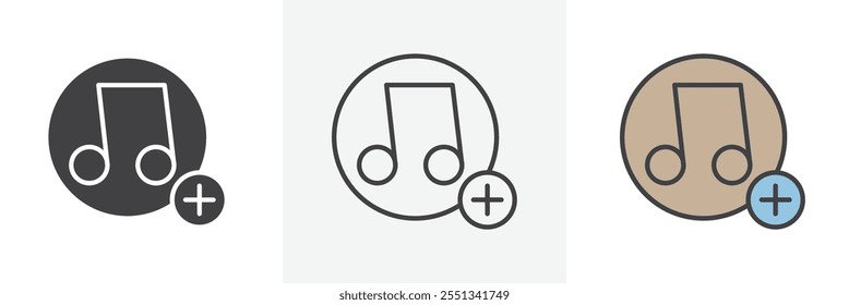 Add music icon pack. Vector illustration. EPS10