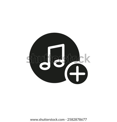 Add music icon Symbol mark in Outline style