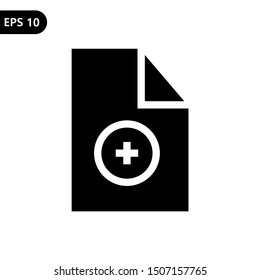 Add music item icon. Vector illustration logo template. Eps 10