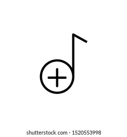 Add Music note simple icon