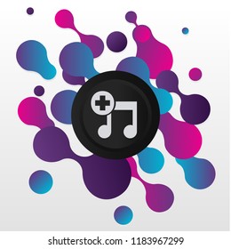 Add music player vector icon