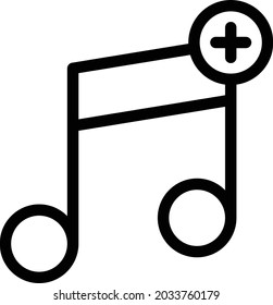 add music vector thin line icon