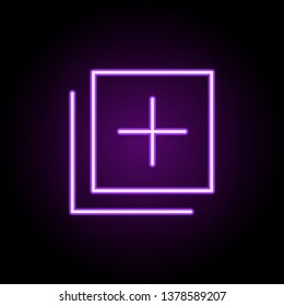 add neon icon. Elements of business set. Simple icon for websites, web design, mobile app, info graphics
