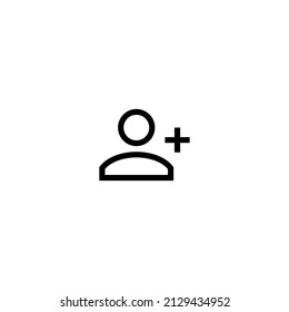 Add New Account Icon Vector in Line Style