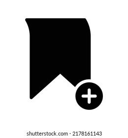 Add new bookmark icon in black bold style