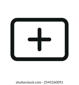 Añadir nueva Icono de interfaz de usuario de la tarjeta, nuevo símbolo de Vector de interfaz de usuario de línea simple de tarjeta bancaria