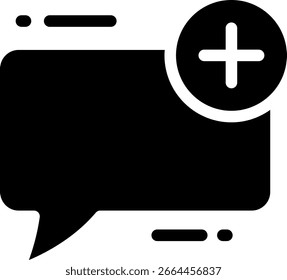 Add New Chat Message Icon Vector